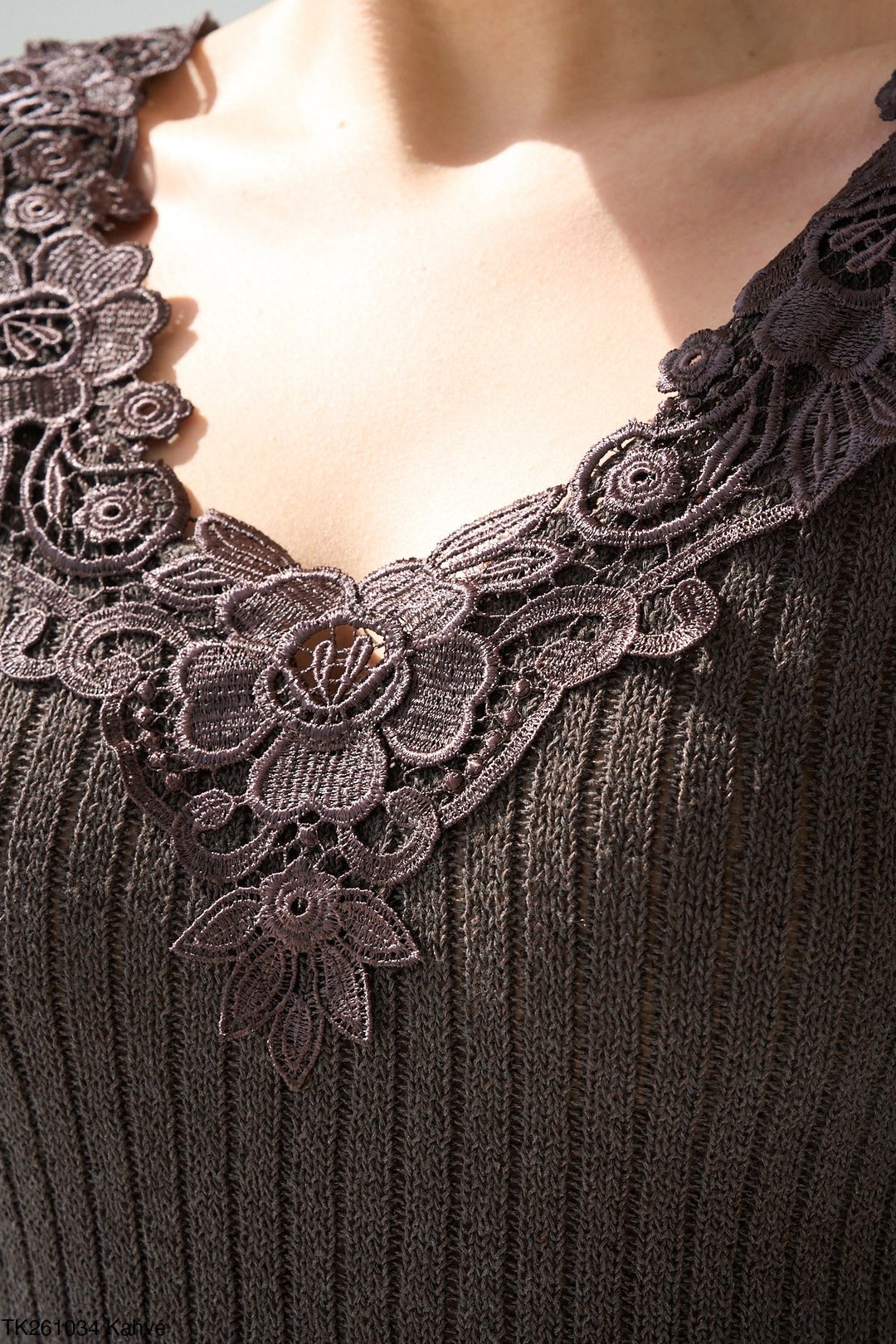Élan™ Lace Trim Knit Top