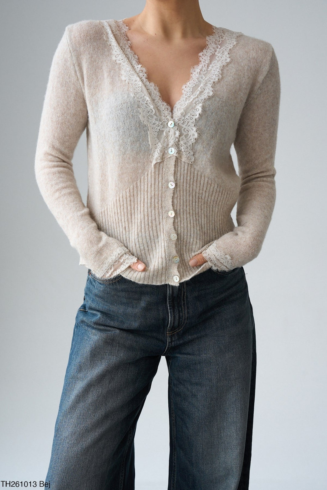 Sorelle™ Lace Button Knit