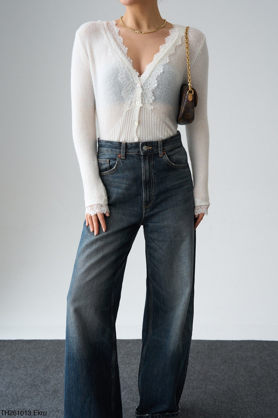 Sorelle™ Lace Button Knit