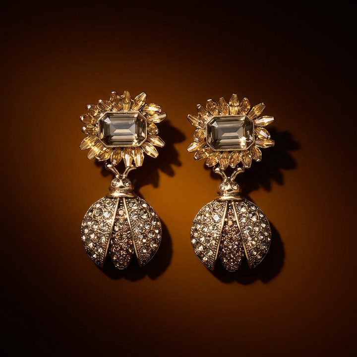 Obsidian Bloom Earrings