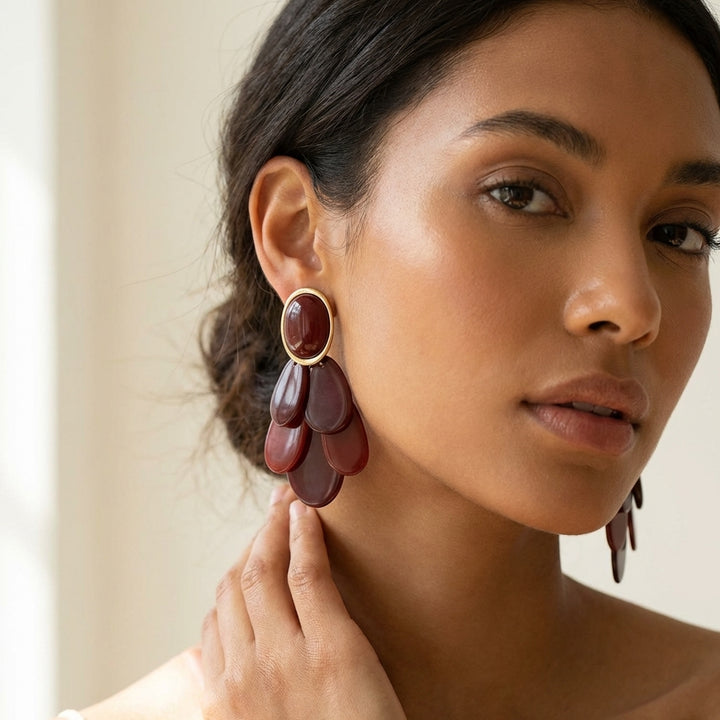 Ruby Cascade Earring