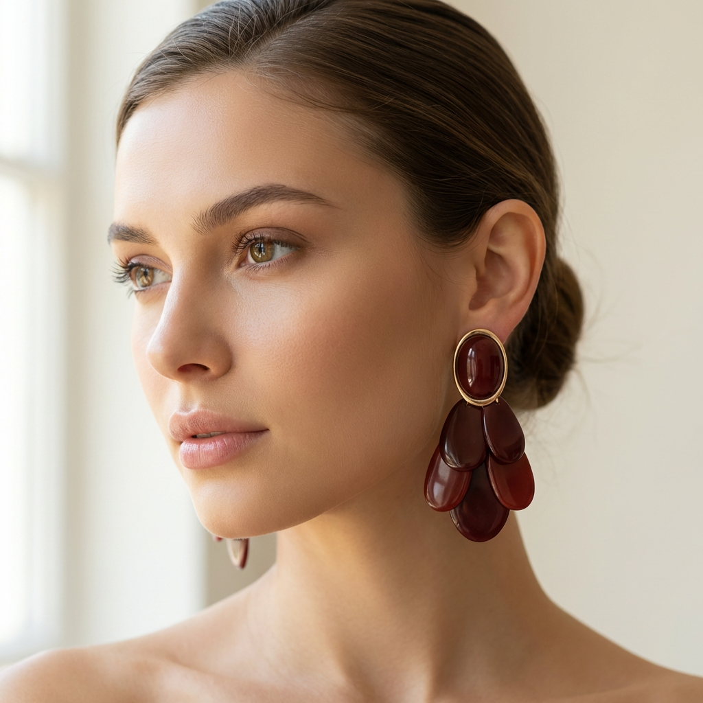 Ruby Cascade Earring