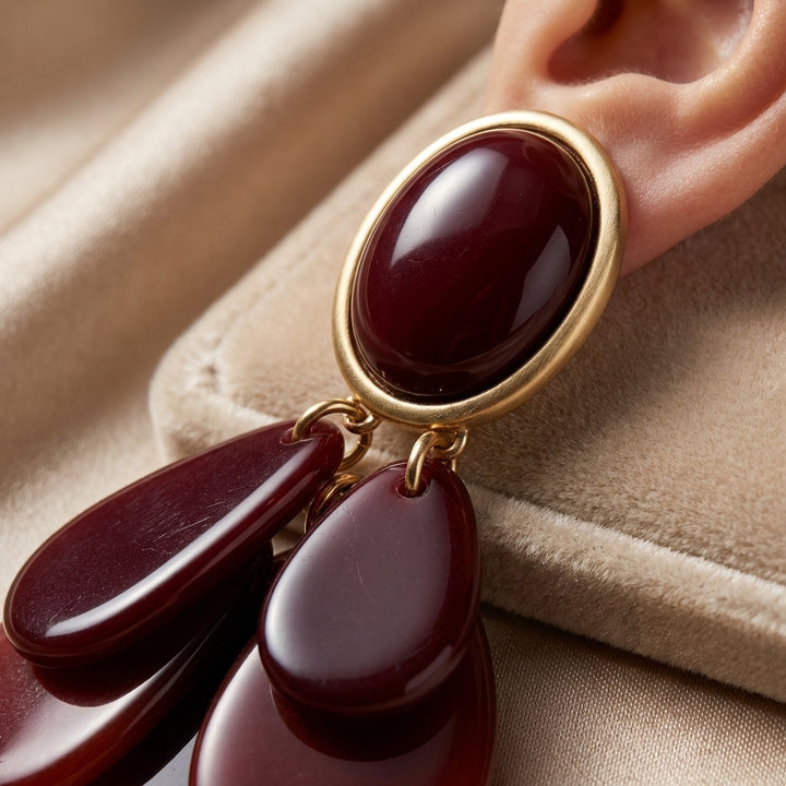 Ruby Cascade Earring